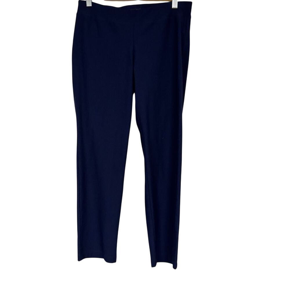 Eileen Fisher Navy Blue Pull On Trouser Dress Pants Womens PS Career Preppy